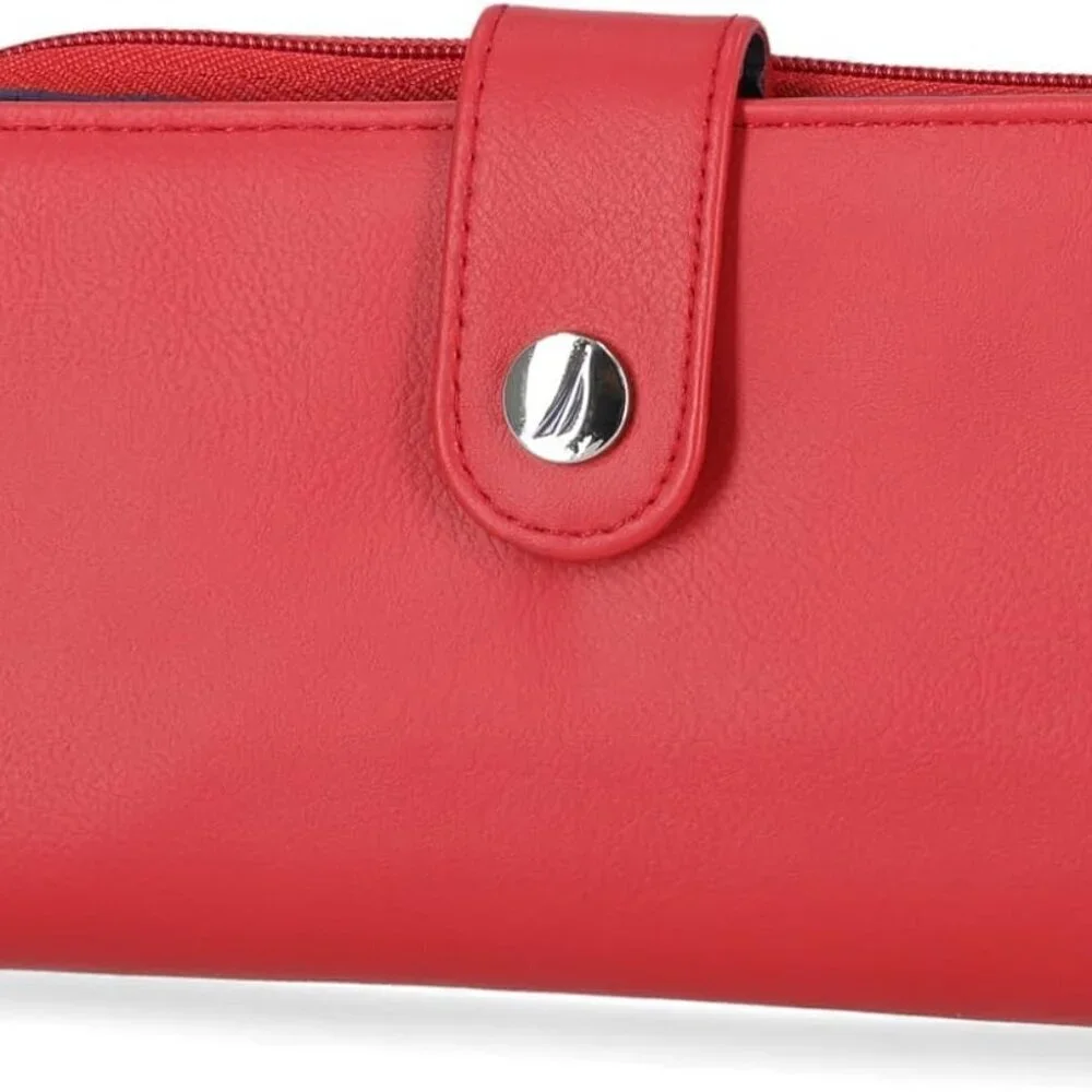 Be Shore Vegan Leather Zip Wallet for Women RFID Clutch Organizer with Phone